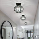 Plafonnier en cristal Mini fer rond moderne plafonnier pour salle à manger chambre cuisine couloir cour lampe d'intérieur