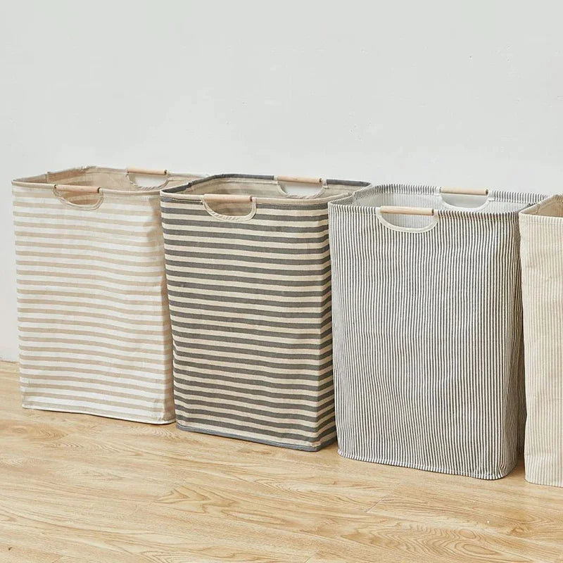panier de rangement pliable pour linge sale avec poignée - vue 4 sur 12