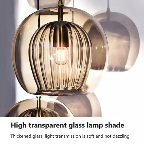 Moderne Pendelleuchte aus Glas für elegante Inneneinrichtung - vue 5 sur 15