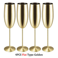 Verre champagne acier inoxydable texturé style coupe fête