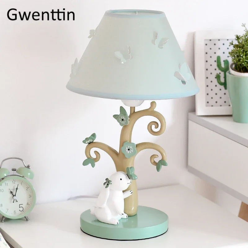 lampe à poser lapin dessin animé pour enfant décorative