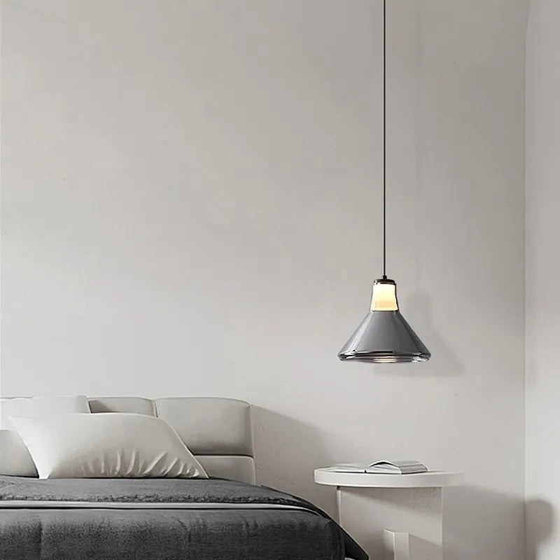 LED-Pendelleuchte aus Glas im nordischen minimalistischen Design - vue 3 sur 23