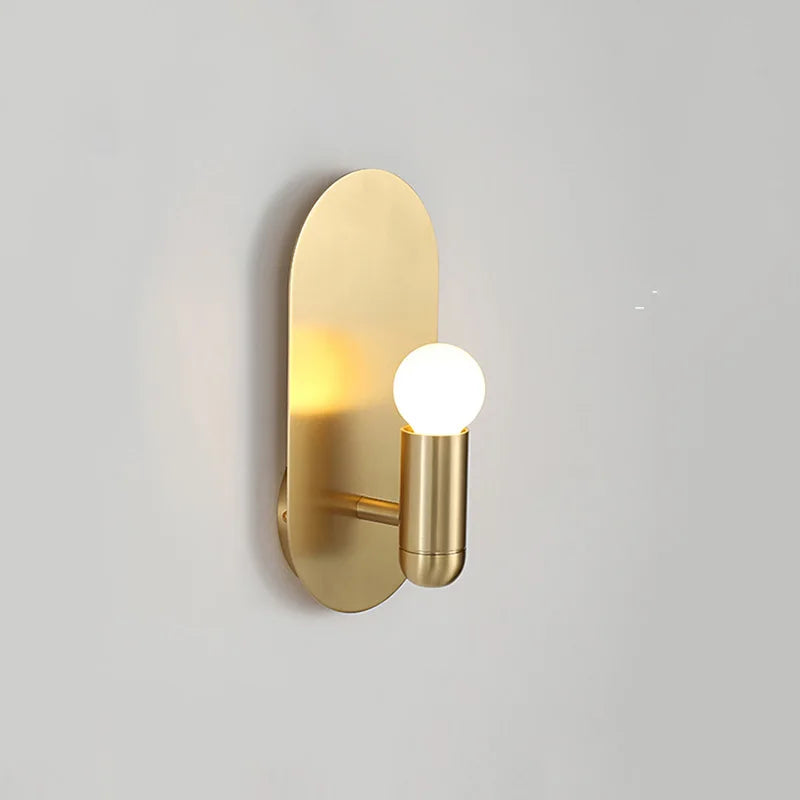 applique murale LED dorée ovale design - vue 6 sur 9