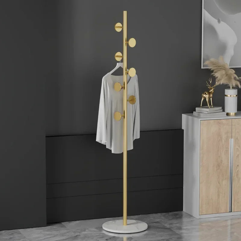 Multifunctional Floor Coat Rack, Hat Hanger, Tree Style, Freestanding Handbag Organizer, Luxury Storage Stand, 7 Hooks