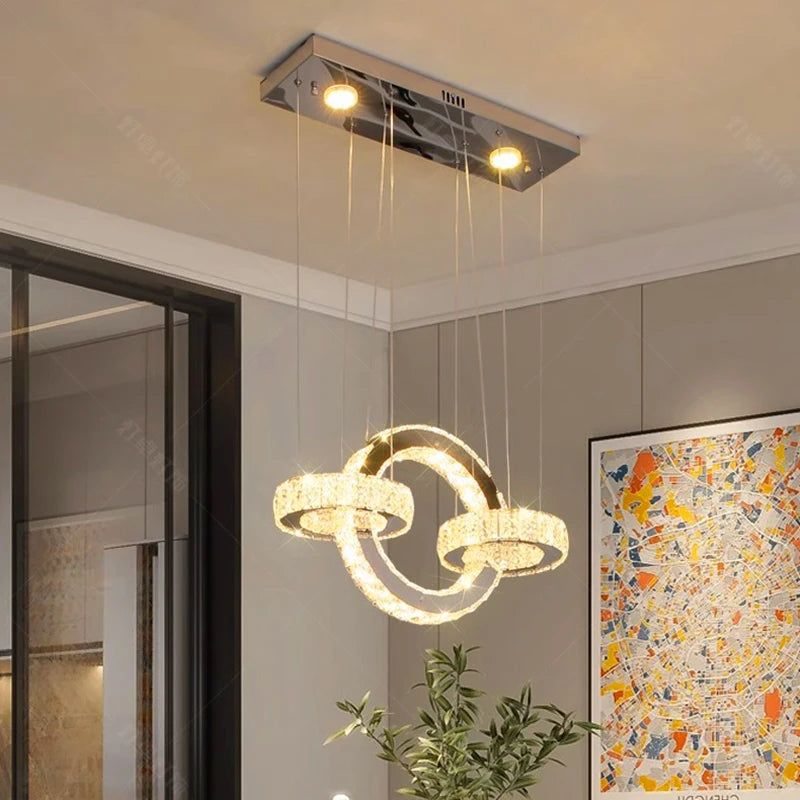 lustre led moderne suspension pour éclairage intérieur décoratif - vue 4 sur 7