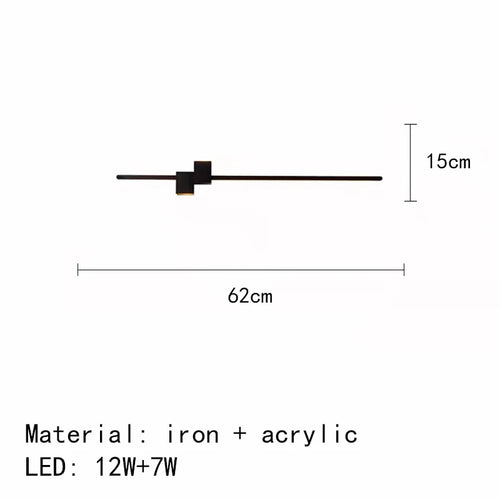LED-Wandleuchte minimalistisch mit künstlerischem Design - vue 16 sur 15