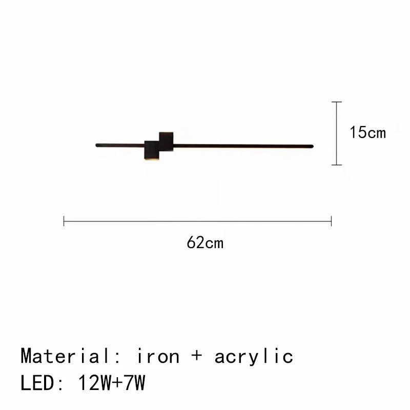 LED-Wandleuchte minimalistisch mit künstlerischem Design - vue 15 sur 15