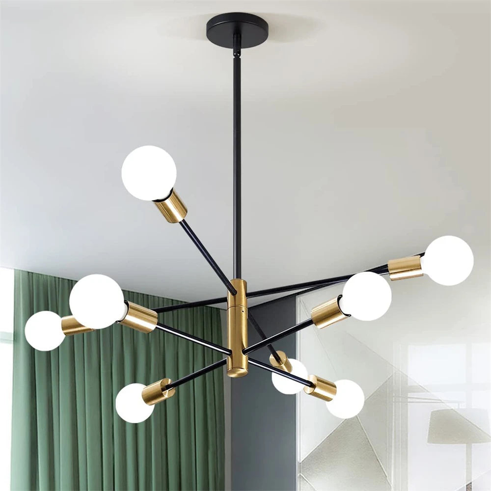 Moderner Luxus-Kronleuchter LED-Pendelleuchte nordisches Design - vue 6 sur 11