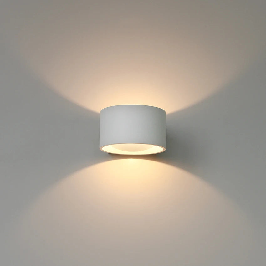 led applique murale rond aluminium ac90-260v - vue 3 sur 8
