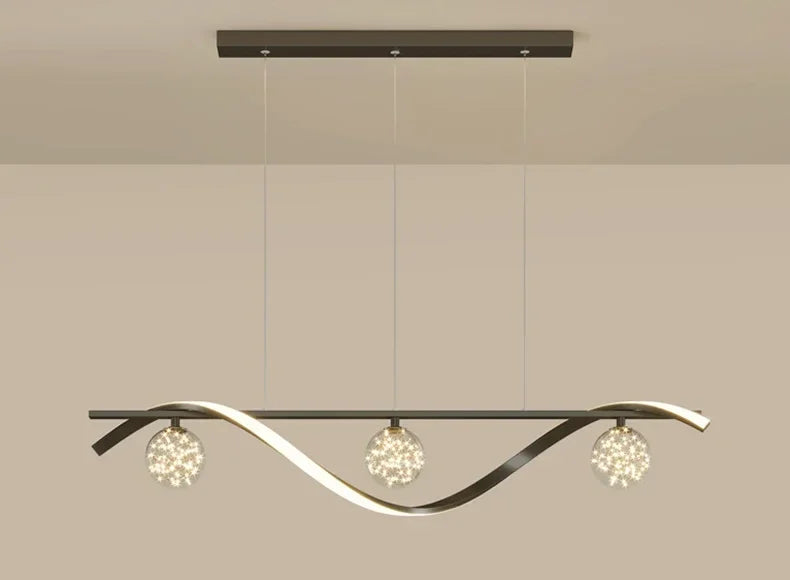 Minimalistische LED-Pendelleuchte aus Glas dimmbar für den Wohnbereich