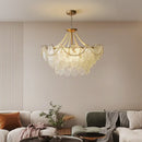 lustre moderne en verre clair pour intérieur élégant