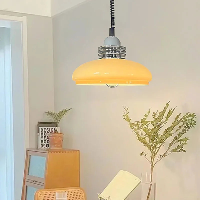 Bauhaus Glass Pendant Light Medieval Suspension Chandeliers Ceiling Hanging Lamp - vue 3 sur 6