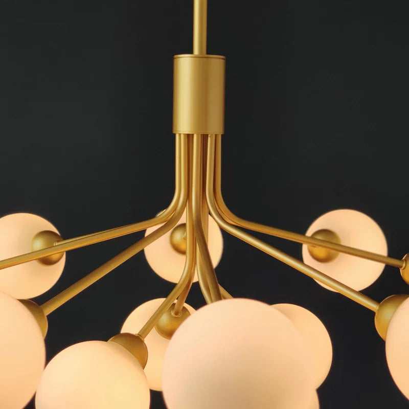 lustre en verre grande taille style haricot magique