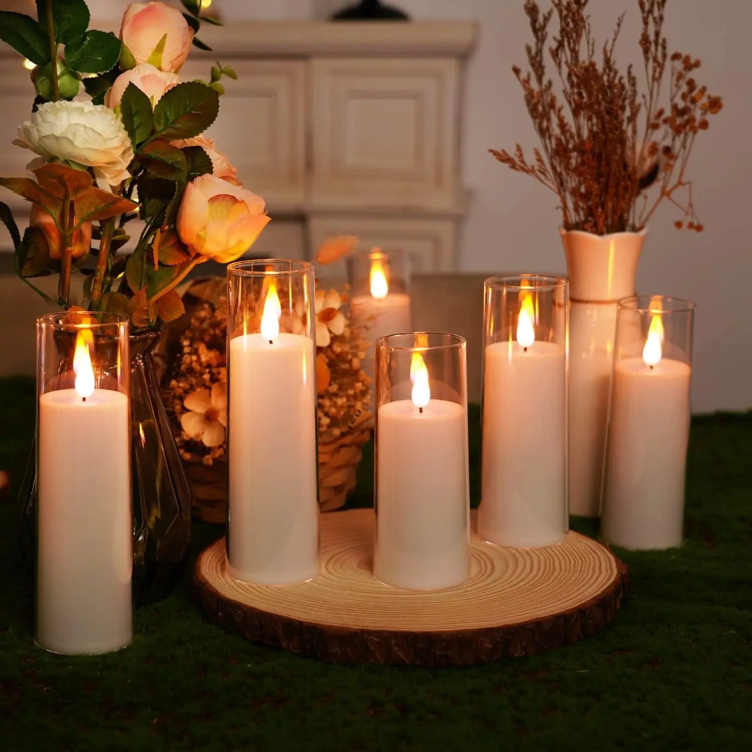 lot de 6 à 60 bougies led sans flamme pour décorations de fête - vue 6 sur 12
