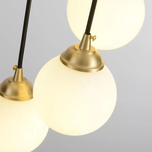 LED-Kronleuchter aus Kupfer im Art-déco-Stil für stilvolle Beleuchtung - vue 7 sur 8
