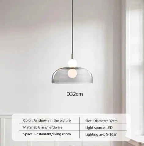 suspension en verre nordique pour décoration intérieure moderne