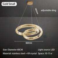 lustre cristal led luxe deco suspension