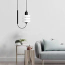 Skandinavische Pendelleuchte aus Glas im minimalistischen Design für Innenbeleuchtung