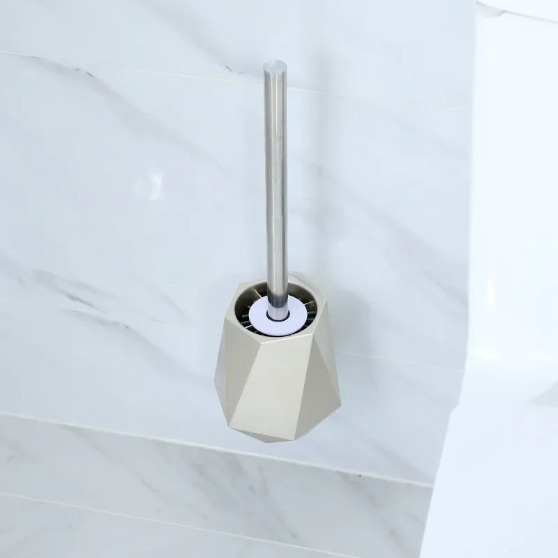 brosse de toilette en silicone avec support mural ou sur pied - vue 7 sur 10