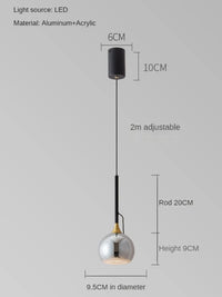 lampe de chevet magnétique moderne et minimaliste réglable