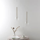 suspension en verre transparent en forme de goutte d'eau décorative
