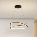 Moderne LED-Pendelleuchte mit goldenem Ring für stilvolle Inneneinrichtung