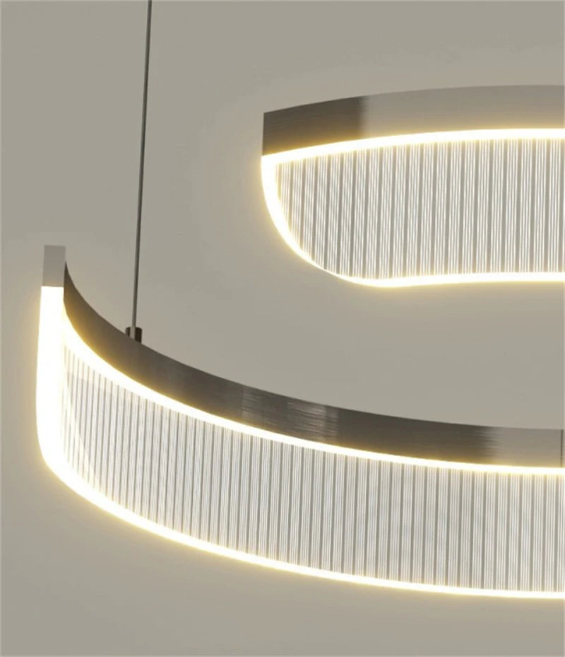 lustre moderne à led circulaire minimaliste nordique design