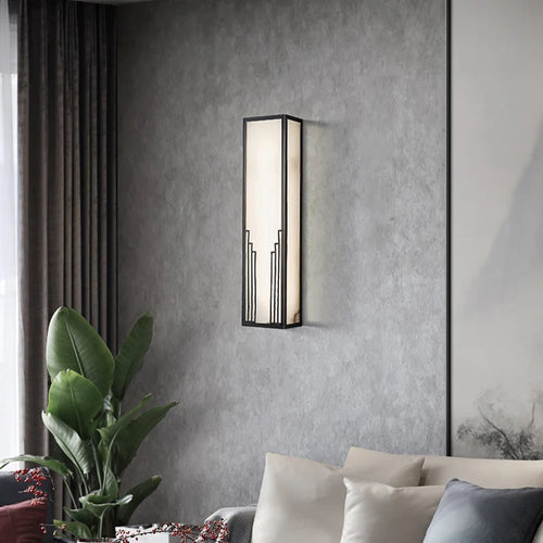 applique murale en marbre et cuivre style chinois pour décoration hôtel