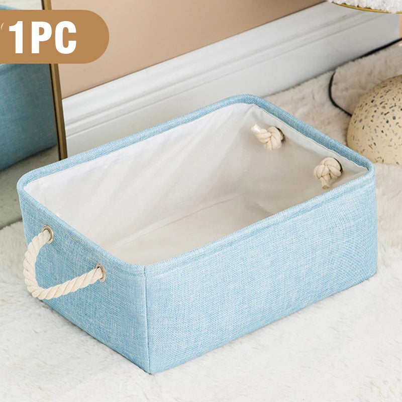 Pannier organisateur de jouets en coton et lin pour enfants - vue 10 sur 11
