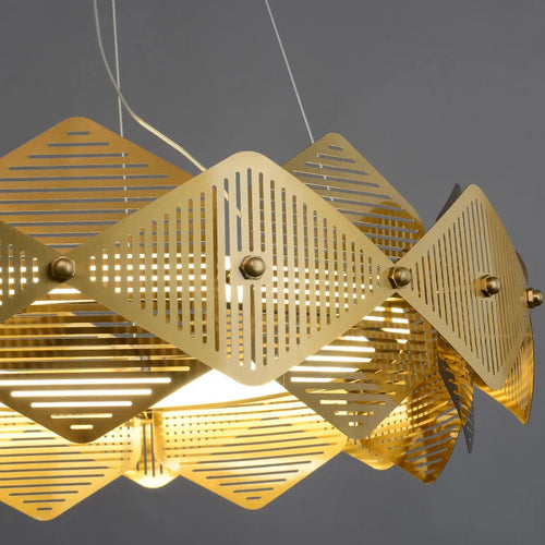 lustre post-moderne acier inoxydable lampe led minimaliste italienne - vue 7 sur 13