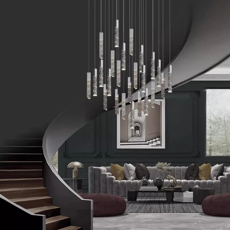 lustre en cristal de luxe à led pour un éclairage élégant - vue 2 sur 17