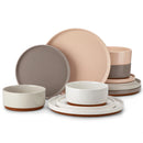 Service de table porcelaine assiettes bols bord relevé