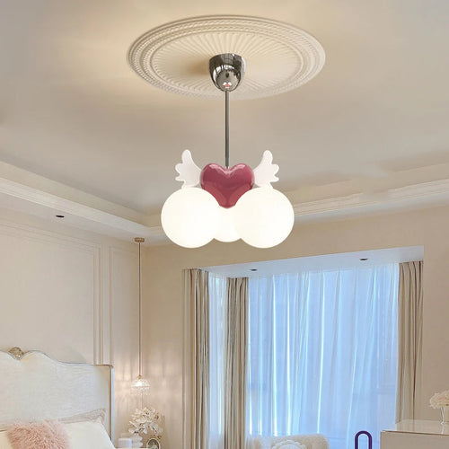 lustre d'amour animé moderne pour chambre d'enfant fille
