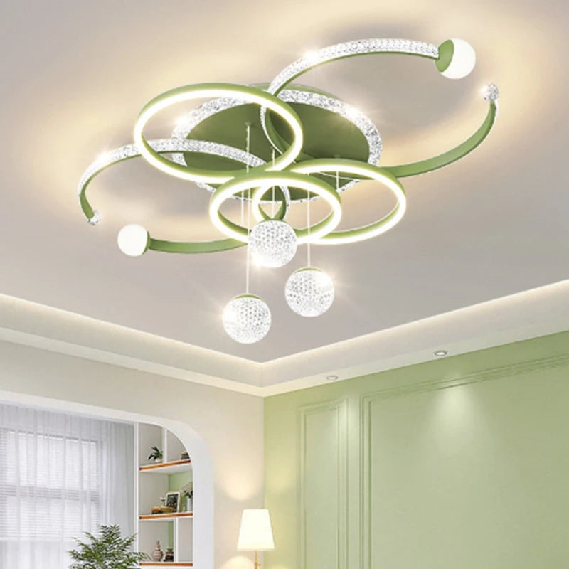 Plafonnier LED moderne et intelligent en cristal Qingshe - vue 5 sur 10