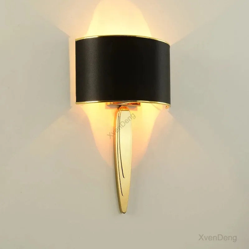 Wandleuchte Caserta Kreis Design aus Stoff für stilvolle Innendekoration - vue 8 sur 15