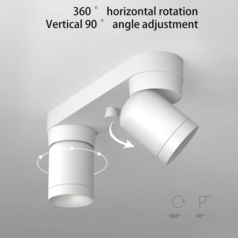 led projecteur double tête rotation libre pour mur de fond - vue 2 sur 5