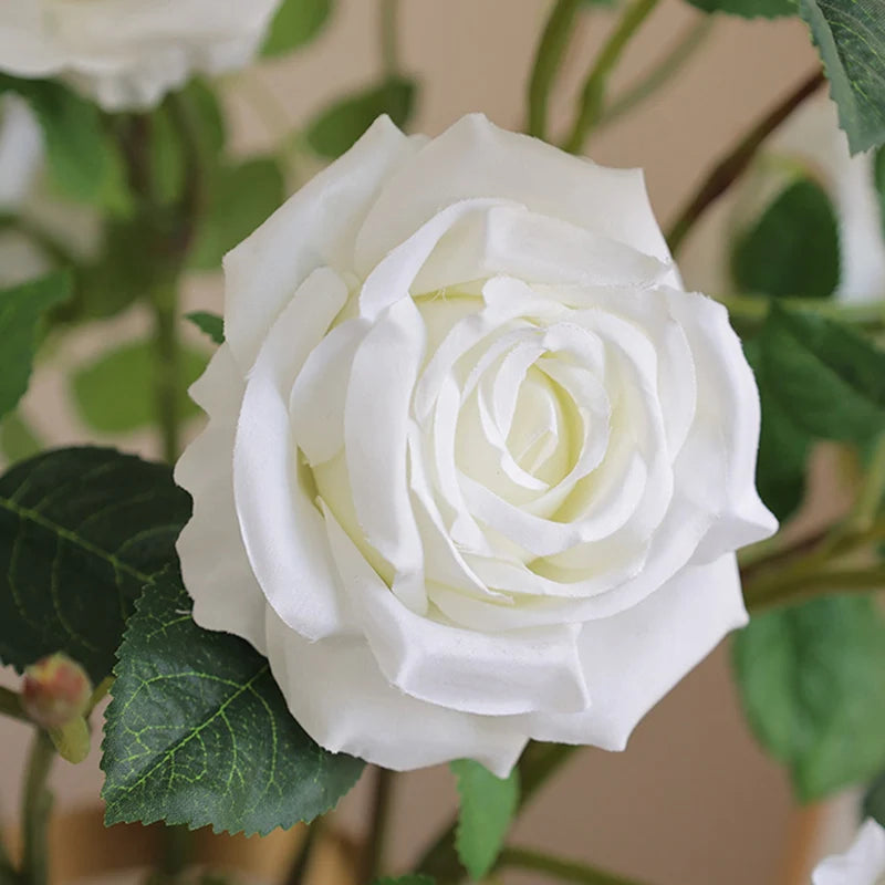 3 têtes de roses artificielles pour décoration de mariage et chambre - vue 5 sur 10