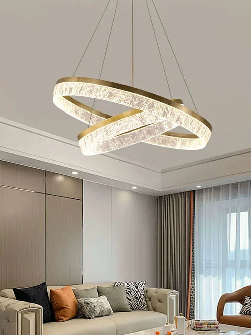 lustre moderne à anneau circulaire pour décoration intérieure - vue 6 sur 11