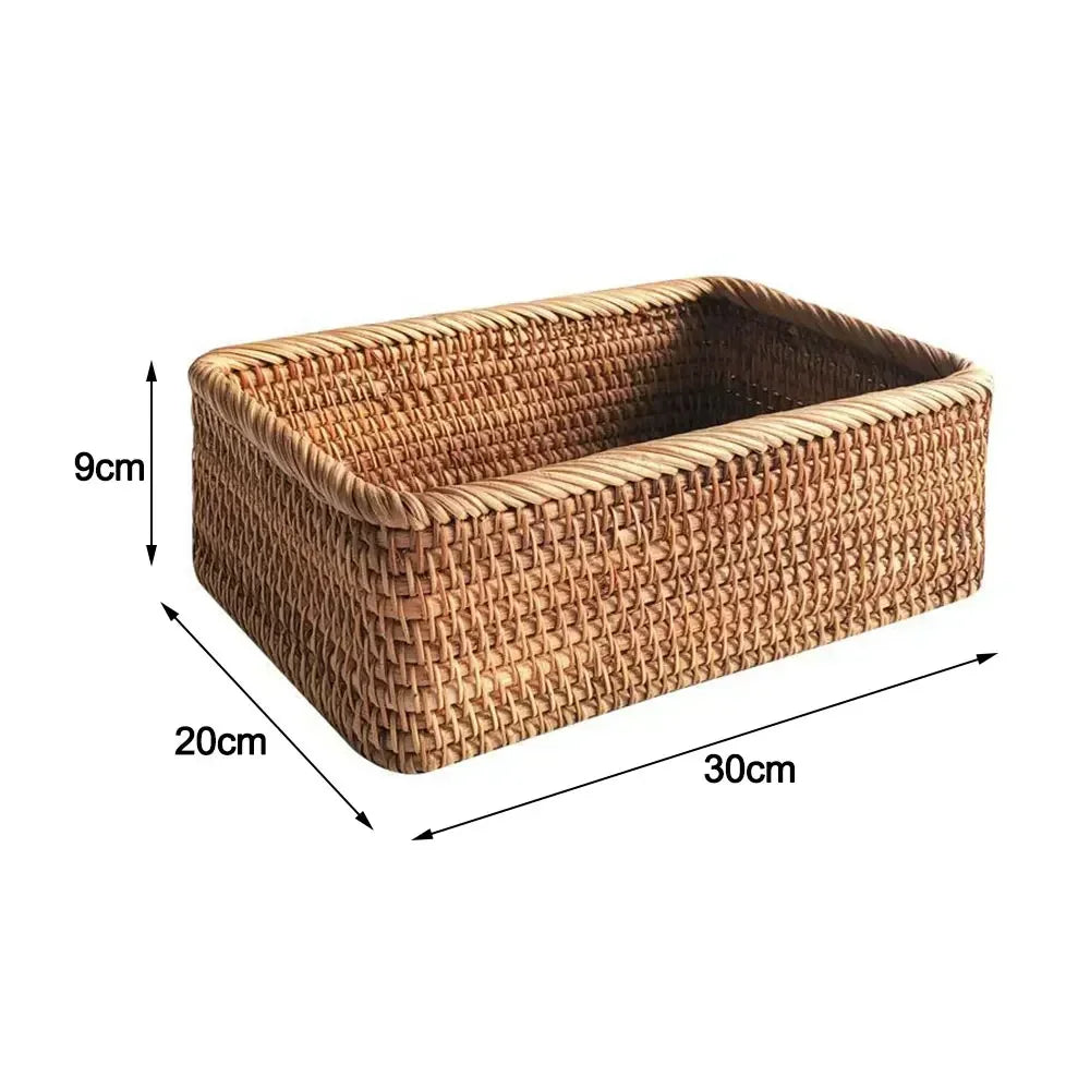 panier de rangement tissé à la main en rotin pour cuisine et pique-nique - vue 20 sur 22