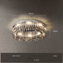 LED-Deckenleuchte quadratisch rechteckig Kristall gold dimmbar