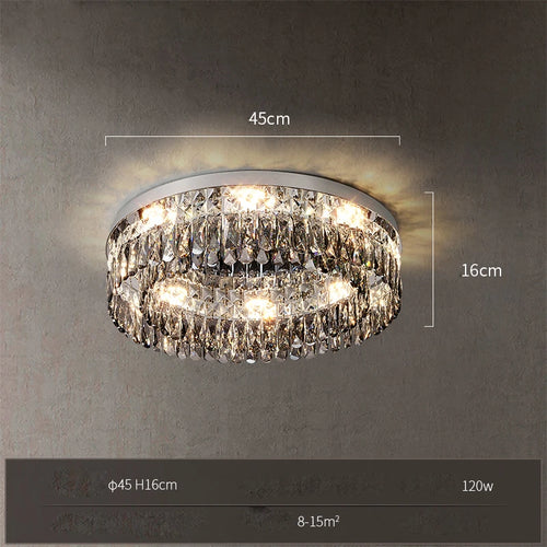 LED-Deckenleuchte quadratisch rechteckig Kristall gold dimmbar - vue 12 sur 18