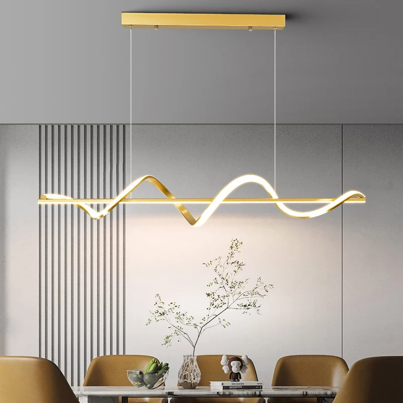 suspension moderne à led au design minimaliste élégant - vue 6 sur 18