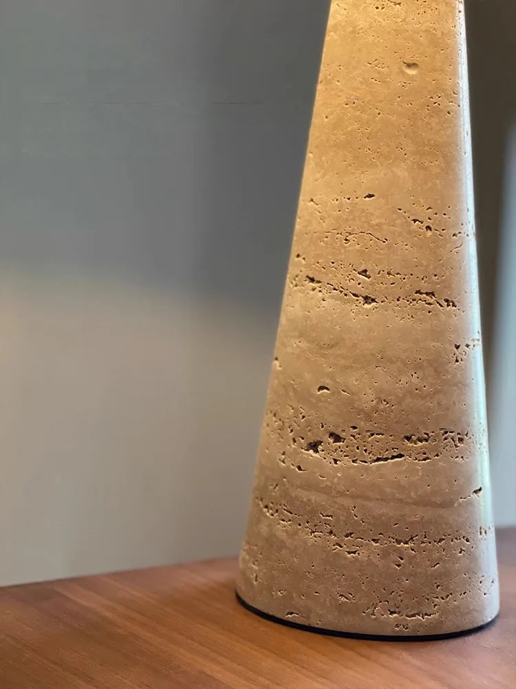 lampe à poser en pierre rétro design pour décoration intérieure - vue 6 sur 7