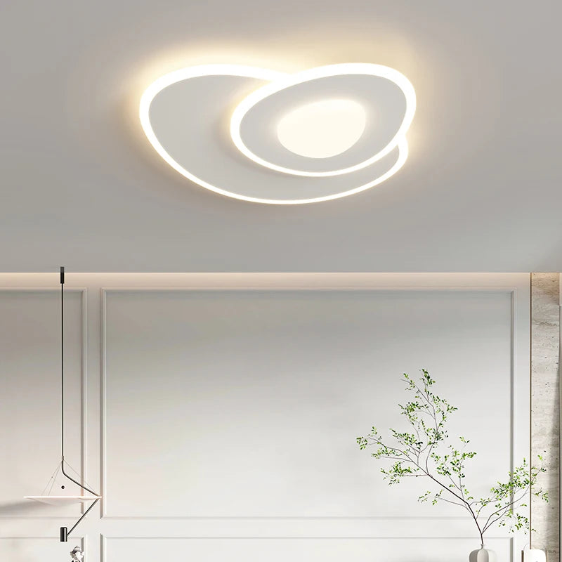 Moderner minimalistisch gehaltener Kronleuchter-Set mit Deckenleuchten-Paket - vue 5 sur 10