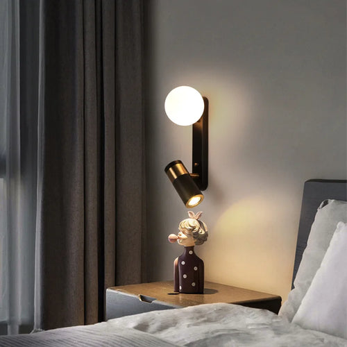 Moderne nordische LED-Wandleuchte mit drehbarem Design - vue 3 sur 7