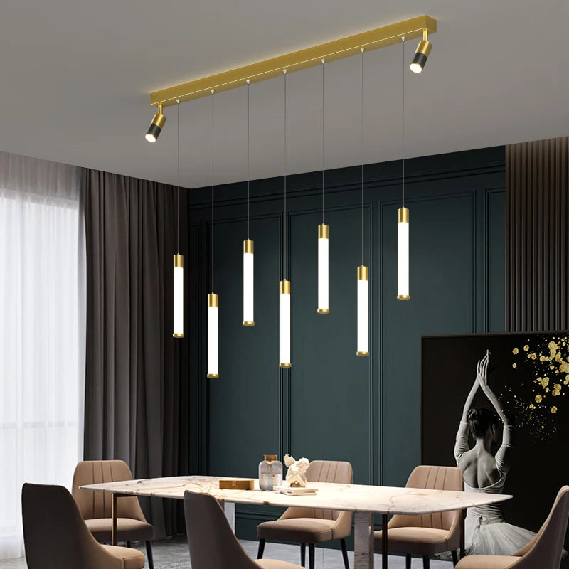 lustre moderne lumineux à économie d'énergie pour une ambiance chaleureuse - vue 3 sur 14