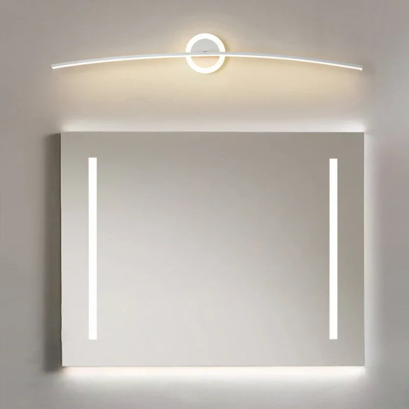 Applique murale LED ligne de salle de bain moderne lumière chambre salon étude mur lumière ambiante fer cuisson peinture lampes artisanales et lanterne