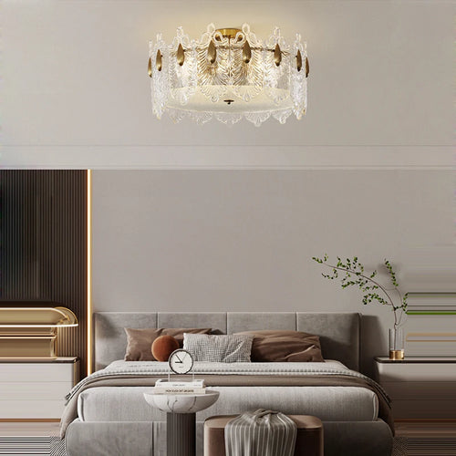 Luxuriöse Deckenleuchte mit LED-Licht und Fernbedienung - vue 4 sur 9