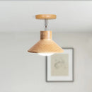 plafonnier led bois moderne rondin applique