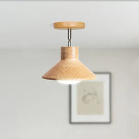 plafonnier led bois moderne rondin applique